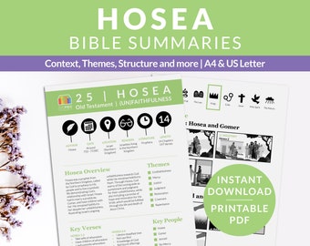 Hosea Bible study guide, Printable Scripture notes, Old Testament summary, Bible breakdown, Ministry tools, Christian devotional resources
