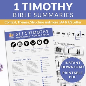 1 List do Tymoteusza streszczenie Biblii do druku Nowy Testament przewodnik do studiowania Biblii arkusze wersetów biblijnych podział ksiąg Biblii metoda indukcyjna zasoby