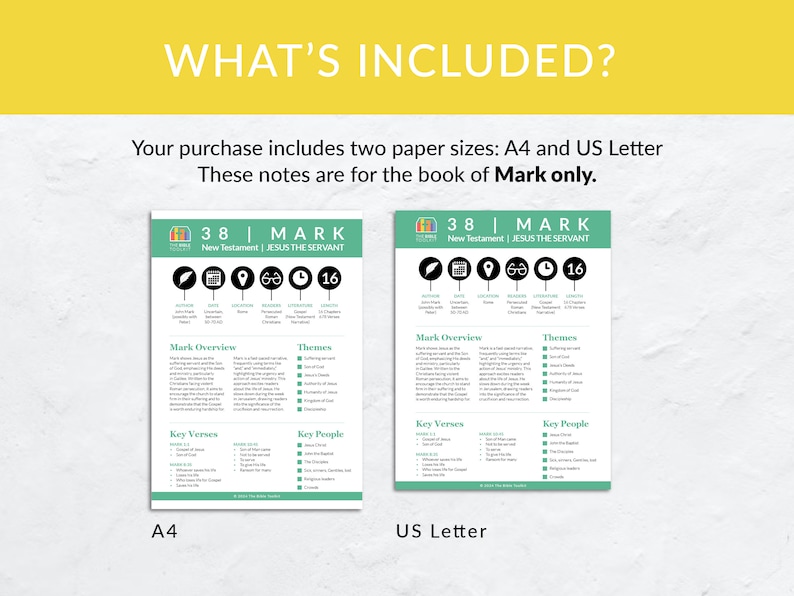 Mark Lesson Mark Bible Book Summary Printable New Testament Bible Study Guide ...