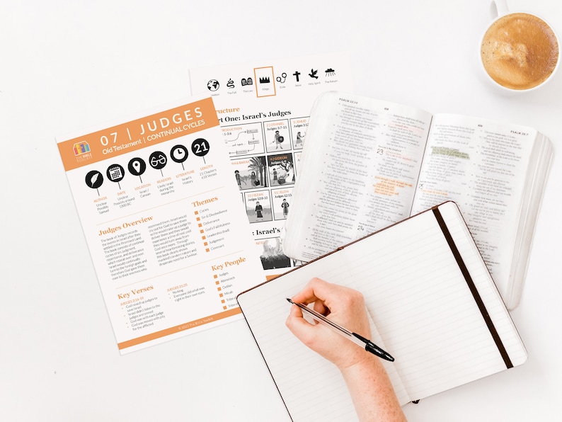 Judges Printable Bible Cheat Sheet, Old Testament Summaries, Books of ...