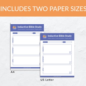 Inductive Bible Study Worksheet Template Bundle, Printable Bible Study ...