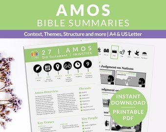 Amos Bible study guide, Printable Scripture notes, Old Testament summary, Bible breakdown, Ministry tools, Christian devotional resources