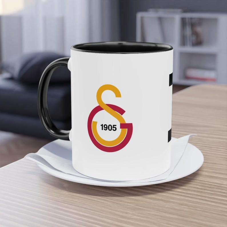 Galatasaray Coffee Mug, Hagi Coffee Mug, Gheorghe Hagi Coffee Cup, Two-Tone Coffee Mug, Gift For Gala Fans, Husband, Wife, Child, Birthday image 2