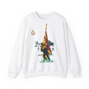 Galatasaray, Graeme Souness Printed Sweatshirt, Gift for him, Legendary Fan Gear Unisex Sweatshirt, Gift for Galatasaray fans, Gift for her White
