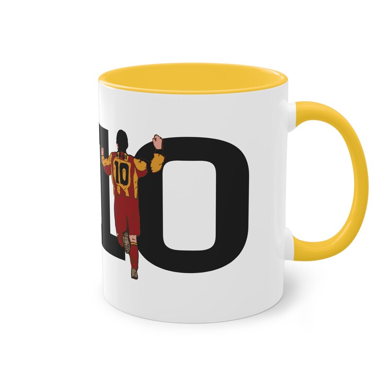Galatasaray Coffee Mug, Hagi Coffee Mug, Gheorghe Hagi Coffee Cup, Two-Tone Coffee Mug, Gift For Gala Fans, Husband, Wife, Child, Birthday Gold