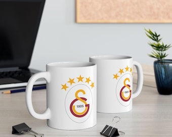 Taza con el logotipo de 5 estrellas del Galatasaray, taza de café del Galatasaray para fanáticos de la gala, ideal para regalar, regalo para novio, regalo de cumpleaños, Cimbom
