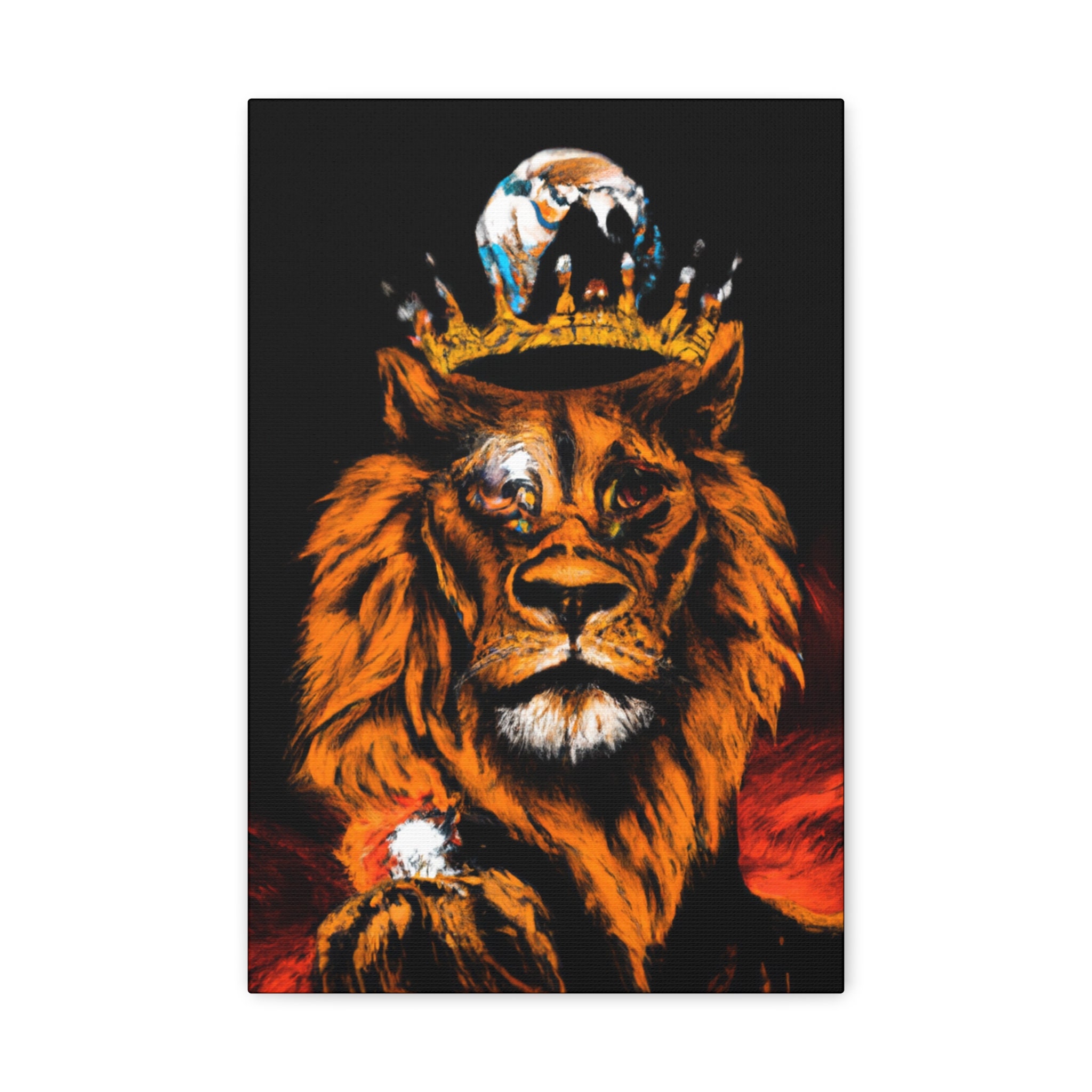 Lion King Wall Art Canvas for Livingroom Lion Painting Art Etsy