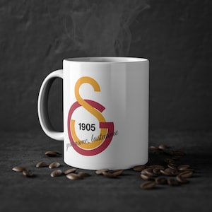 Personlig Galatasaray-kaffemugg, Anpassad mugg, Gåva till pojkvän, Individuell Galatasaray-kaffekopp, Gåva till honom, Standardmugg, 30 cl bild 1