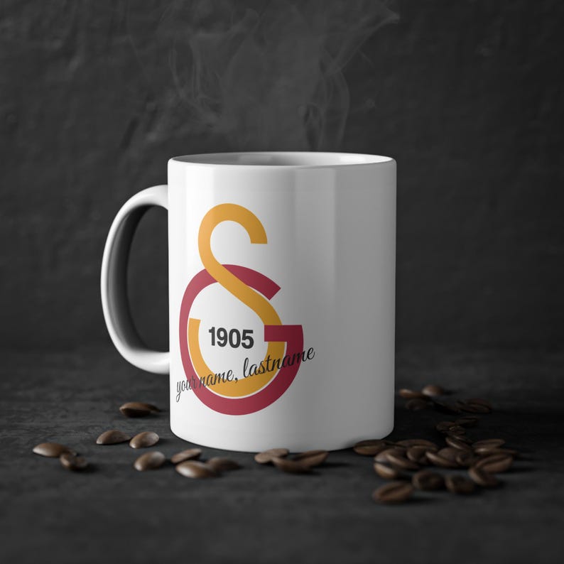 Personlig Galatasaray-kaffemugg, Anpassad mugg, Gåva till pojkvän, Individuell Galatasaray-kaffekopp, Gåva till honom, Standardmugg, 30 cl bild 1