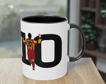 Galatasaray Coffee Mug, Hagi Coffee Mug, Gheorghe Hagi Coffee Cup, Two-Tone Coffee Mug, Gift For Gala Fans, Husband, Wife, Child, Birthday