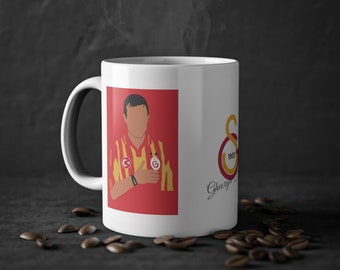 Galatasaray, Gheorghe Hagi coffee mug, cup for a gift, for boyfriend for Galatasaray Fan coffee mug, for him, tea mug, Standard Mug, 11oz