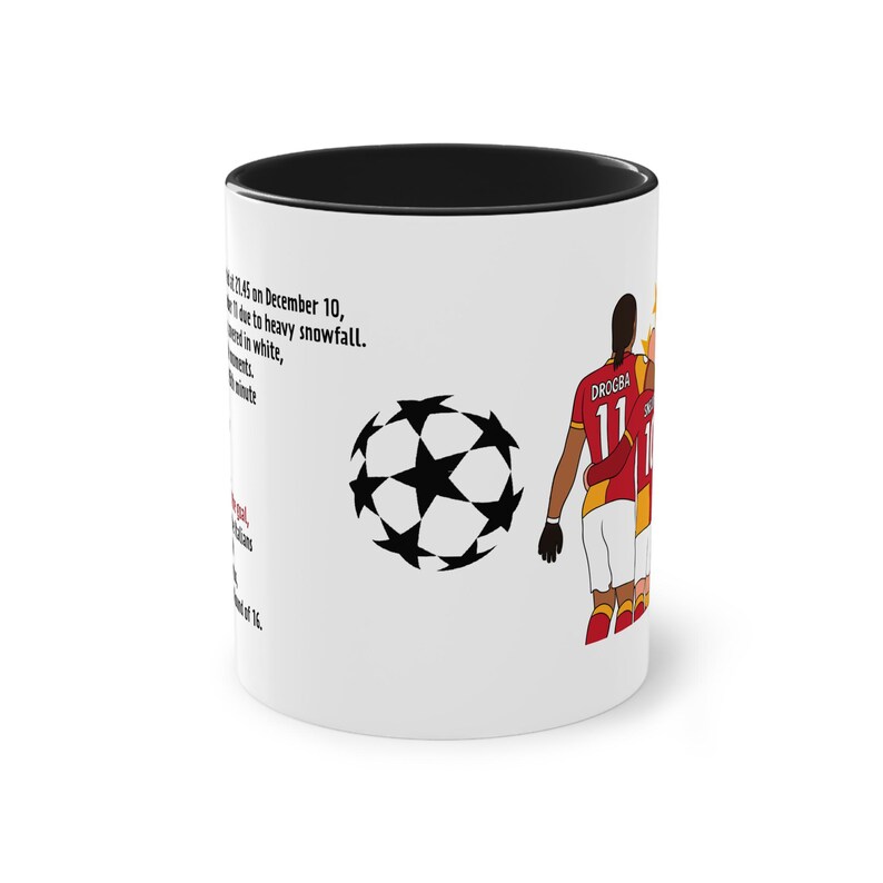Galatasaray, Didier Drogba, Wesley Sneijder Coffee Cup, Galatasaray 5 star logo coffee mug, Gala Coffee Mug, Gift for Fans, Husband, Wife Bild 3
