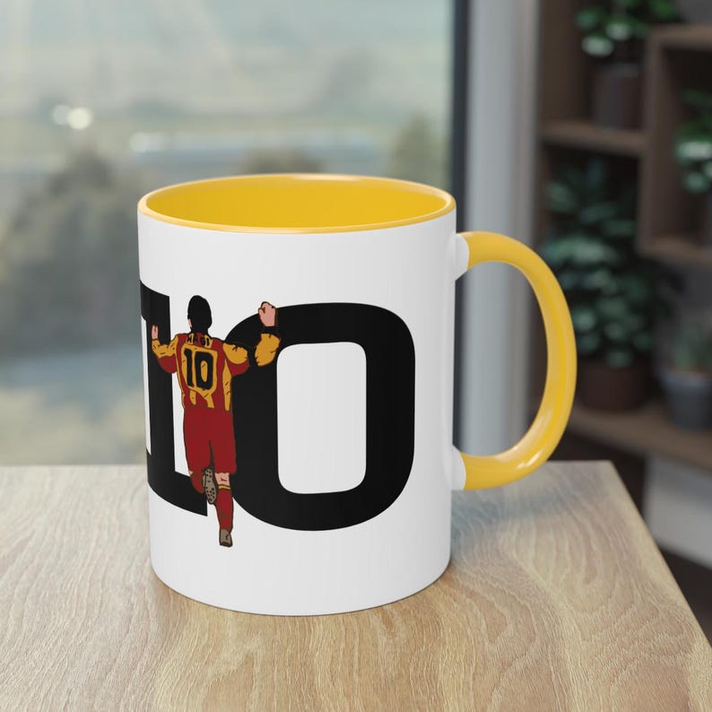 Galatasaray Coffee Mug, Hagi Coffee Mug, Gheorghe Hagi Coffee Cup, Two-Tone Coffee Mug, Gift For Gala Fans, Husband, Wife, Child, Birthday image 7