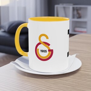 Galatasaray Coffee Mug, Hagi Coffee Mug, Gheorghe Hagi Coffee Cup, Two-Tone Coffee Mug, Gift For Gala Fans, Husband, Wife, Child, Birthday image 8