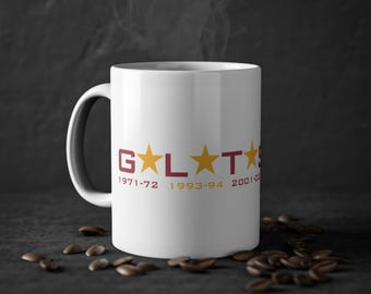 Taza de la línea de tiempo del Galatasaray | Taza de café de los años del campeonato, regalo para aficionados del Galatasaray, regalo para amigos, taza de café del Galatasaray, regalo para niños
