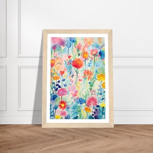 Watercolour Flowers Painting - Flowers Watercolour Wall Art Poster Framed or Unframed