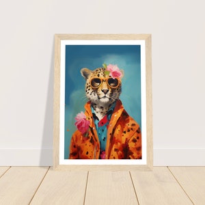 Cheetah Wall Art Print - Leopard Portrait Artwork Poster - Unframed & Framed - Boho Gift