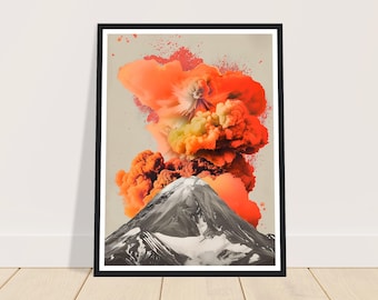 Abstract Volcano Eruption Wall Art Print