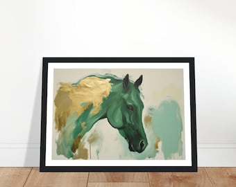 Abstract Horse Oil Painting - Nature-Inspired Wall Art