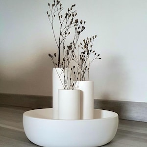 Dekoschale mit Vasen | Nordic | Scandi | Raysin | schlicht | elegant | Wohnzimmer Deko | Geschenkset | Herbst | Winter