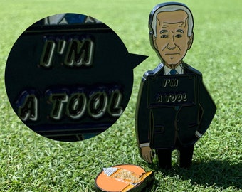 Joe Biden is a Divot Tool Green Repair Ball Marker Gift Set, Unique Golf Accessories, Divot Dummies MAGA