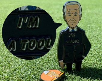 Joe Biden is a Divot Tool Green Repair Ball Marker Gift Set, Unique Golf Accessories, Divot Dummies