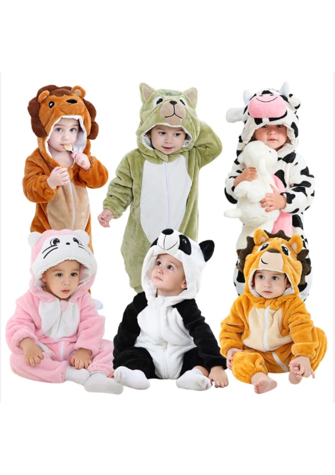 MICHLEY Animal Baby Winter Jumpsuit Etsy