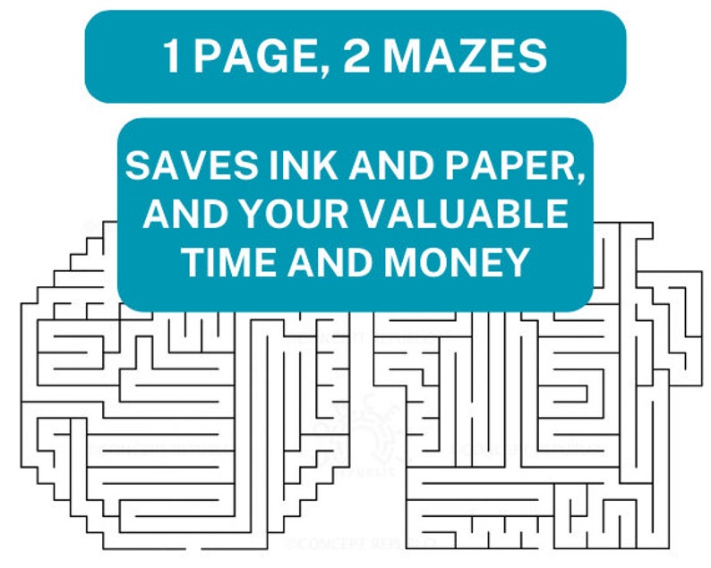 Family Pack Instant Printable Maze Book for All Ages With 105 COLORING ...