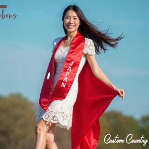 Country Flag Graduation Stoles - Mixed & Match Flag Stole - Your Graduation Gift Idea - Grad Stole - Graduation Sash -Unique Graduation Sash