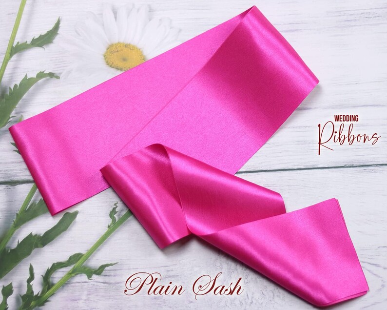 Blank Sash, 10, 25, 50 & 100 Packs of Plain Sash Ribbon Sashes Plain ...