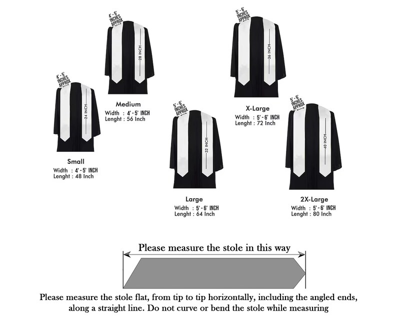 Your Text Graduation Stoles Personalized Graduation Stoles Custom ...