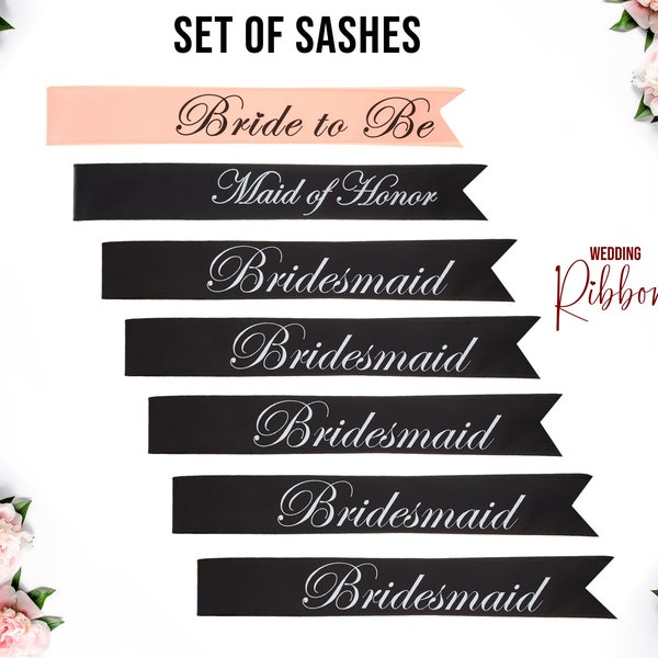 Set of 10 Sashes Custom Bachelorette Party Sash. Bride Sash. Bachelorette Sash. Bachelorette Party Accessory Bridal Party Sash