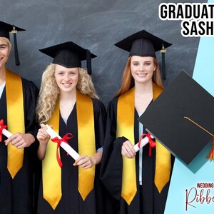 Personalized Classic Ended Two Color Graduation Sash Custom Graduation Sash Personalized Sash Custom Text Sash Custom Sash Graduation Stoles