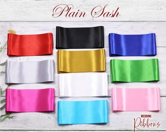 10, 25, 50 & 100 Packs of Plain sash Blank Sash Plain Blank Sashes - Ribbon Sashes Decorate Sash Satin Sash wedding gifts