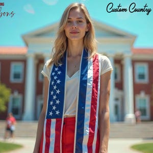 Mixed & Match Flag Stole - Country Flag Graduation Stoles - Your Graduation Gift Idea - Grad Stole - Graduation Sash -Unique Graduation Sash