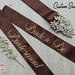 Brown Wedding Sash - Etsy