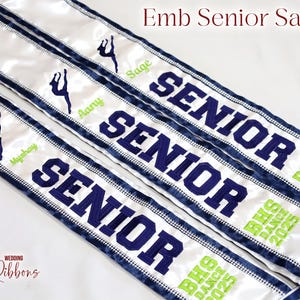 Senior 2025 Sash | Embroidered Sash | Custom Senior Sash | Personalize Senior Sash | Custom Graduation Sash | Senior Night Sash | Dance Sash