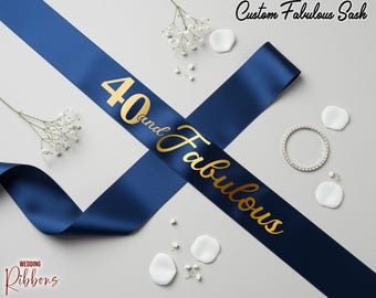 Fabulous Satin Celebration Sash – Personalized Birthday Sash, Luxury Satin Party Sash, Custom Name Sash, Event Accessory, Gift for Her