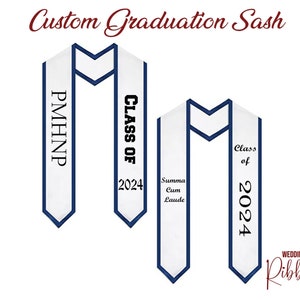 Graduation Stole Sash - Your Custom Logo Graduation Sash Stole - Personalized Sash - Custom Text Sash - Custom Sash - Graduation Stoles Gift