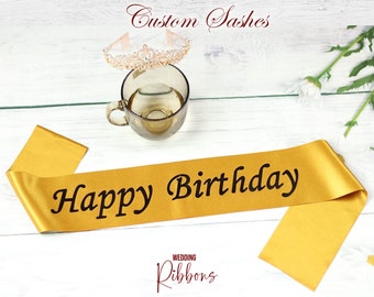 Birthday Queen Sash, Customized Birthday Sash, Custom Birthday Party Sash, Birthday Girl Sash, Birthday Bitch Sash, Glitter Birthday Sash