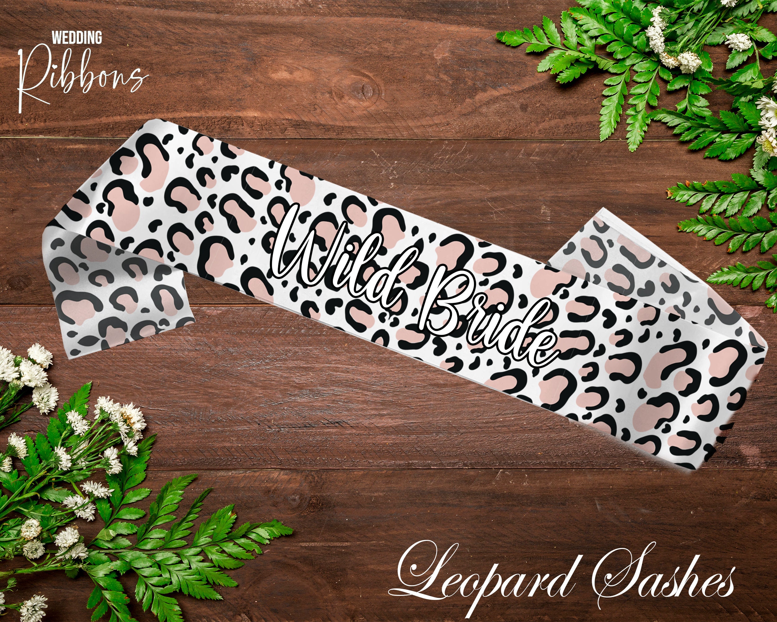 Leopard print bride to be sash cheap