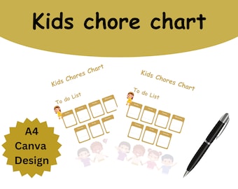 Fillable Kids chore chart