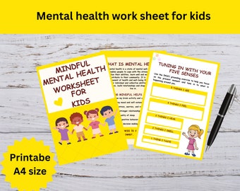 Kids Mental health worksheet|| Self confidence || Confidence builder|| coping mechanism work sheet||