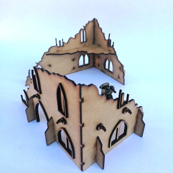 AGGIORNAMENTO - Rovine per wargames - Modello tagliato al laser