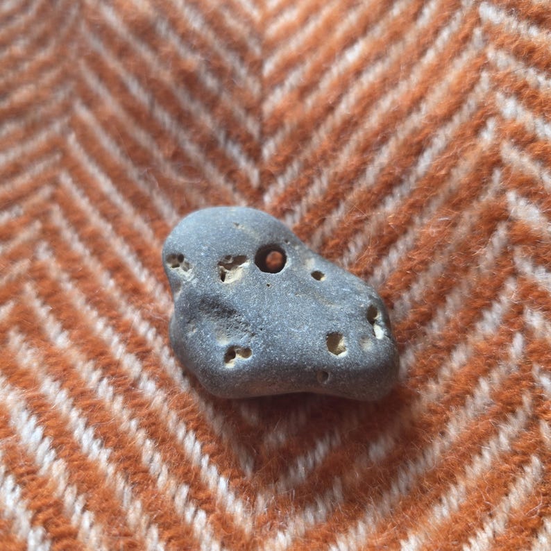 Scottish Hagstone Holey Grey Pebble Natural Beach Found Protection ...