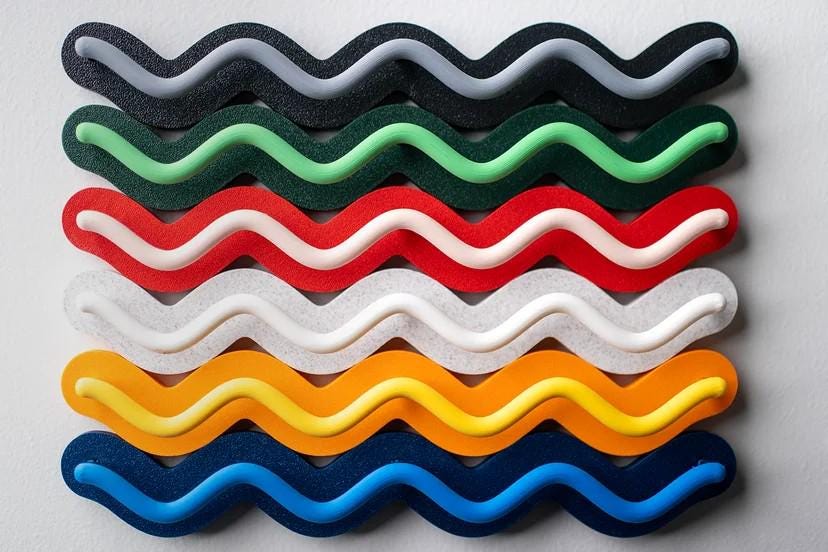 Wave Design Wall Mount for Sunglasses & Jewelry – Colorful Accessory Storage Stand - Ripple Rack