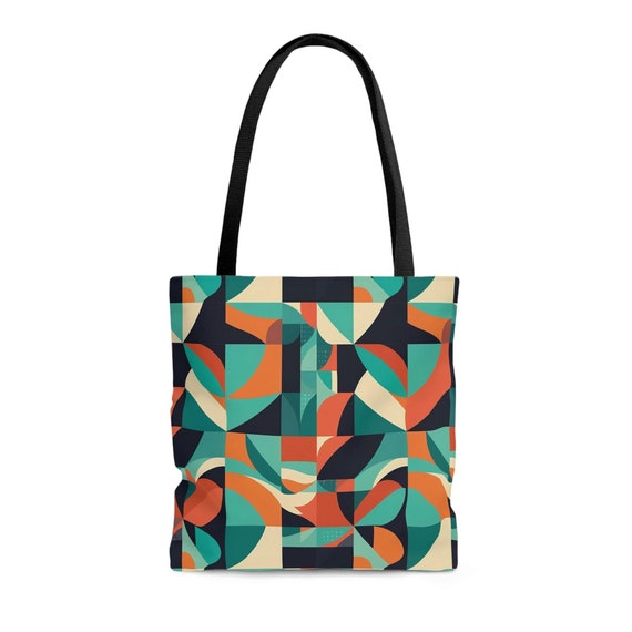 Geometric Pattern Shoulder Tote Bag