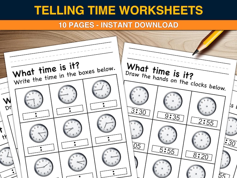 Interactive Telling Time Worksheets - Essential Skills for All Ages ...