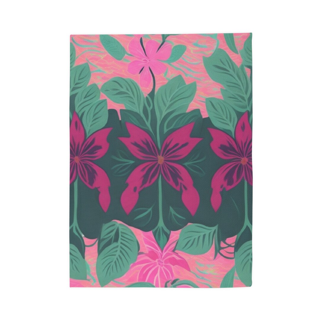 Carpet 'floral 'n' Leafes' Mint Pink Dobby Rug - Etsy