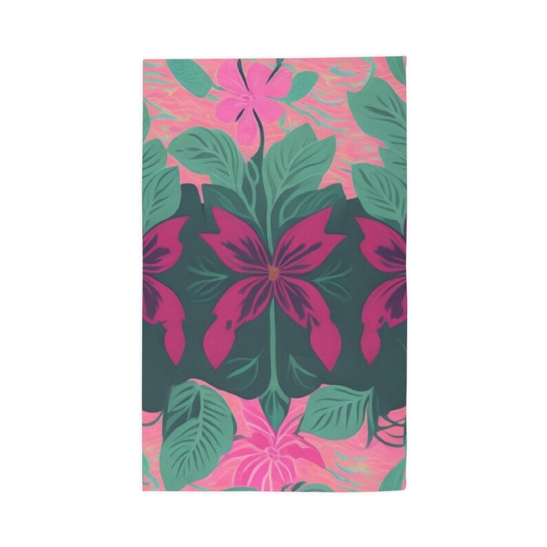 Carpet 'floral 'n' Leafes' Mint Pink Dobby Rug - Etsy